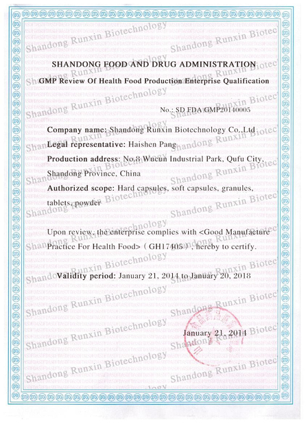 China SHANDONG BOULIGA BIOTECHNOLOGY CO., LTD. Certificaten